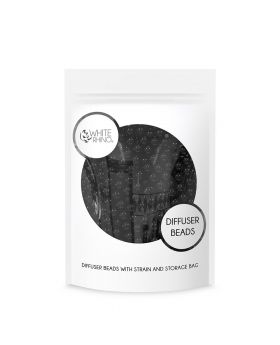 WHITE RHINO BEADS BLACK 1CT