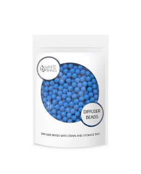 WHITE RHINO BEADS BLUE 1CT