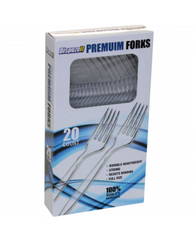DISPOZEIT PLASTIC FORKS 20PK 1CT