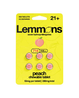 LEMMONS 7OH 55MG 6PK PEACH 6CT