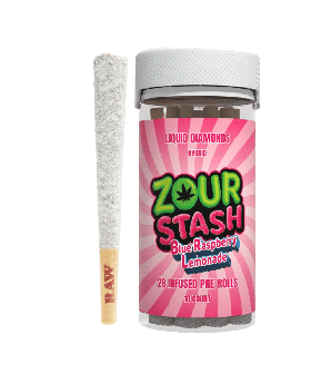 ZOUR STASH ROLLS 2G 10PK BLU RAS