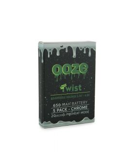 OOZE TWIST 650mAH CHROME 5PK