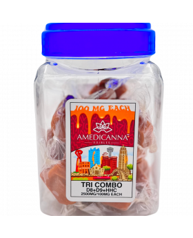 AMEDICANNA CARAMELS D8 JAR 25CT