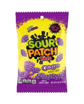 SOUR PATCH PEG GRAPE 8OZ 12CT