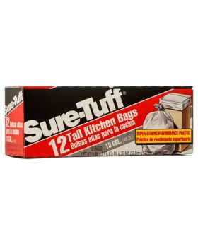 SURE TUFF 13GAL TRASH 12BAG 24CT